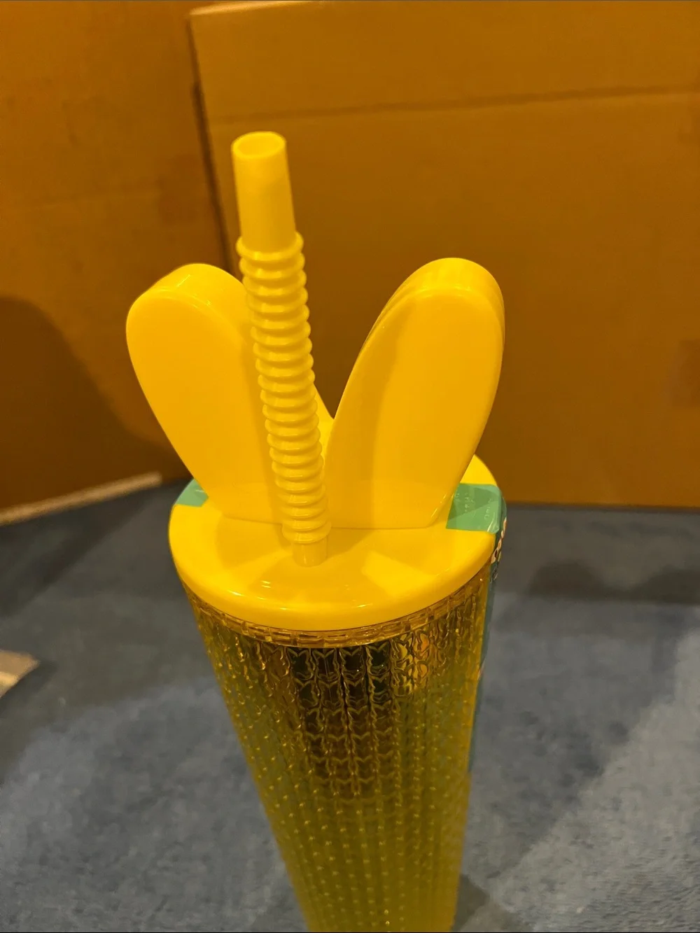 Peeps Yellow Bunny Ear Tumbler with Straw